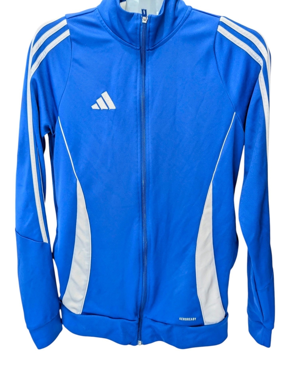 Adidas Men’s Blue Track Jacket with White Accents